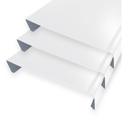 lot de 6 couvertines 2m ECO RAL 9010 en alu 8 10eme 270 mm