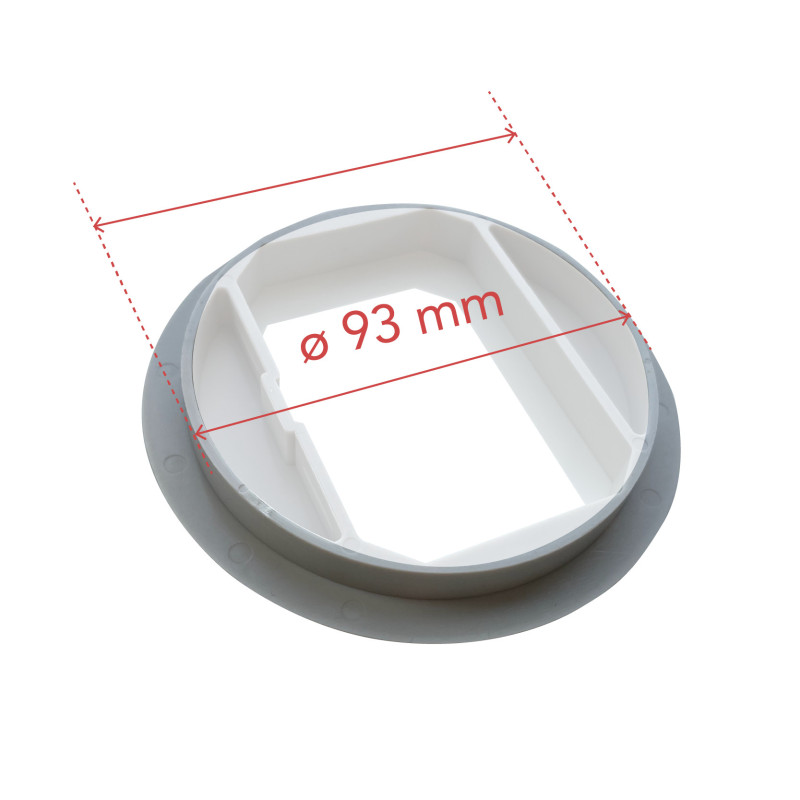 Adaptateur PVC descente 60 x 80 avec sortie Ø100