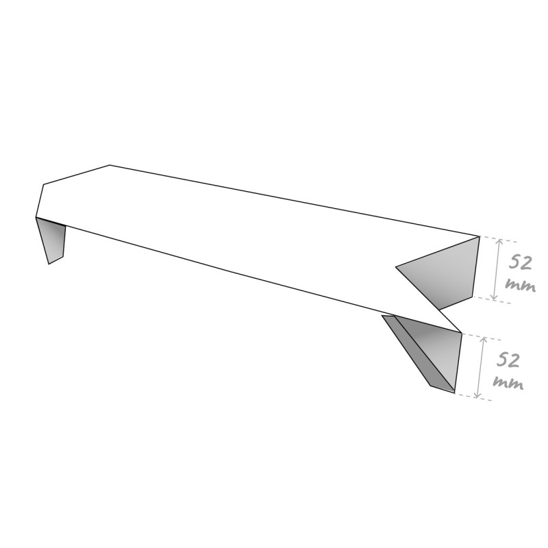 Angle 90° alu pour raccordement de couvertines 285mm RAL9010- Aluhome