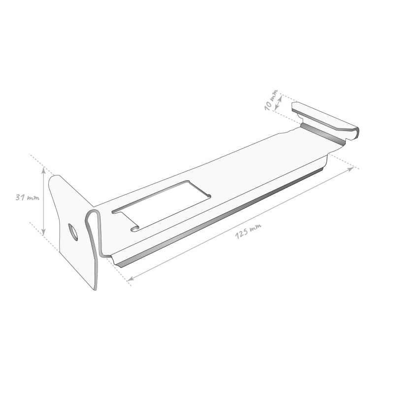 Crochet écarteur pour gouttières alu corniche G300