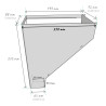Cuvette de branchement alu descente 60x80 mm rectangulaire - Aluhome
