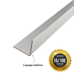 Cornière PREMIUM 2mL en alu 15/10ème - RAL 9010
