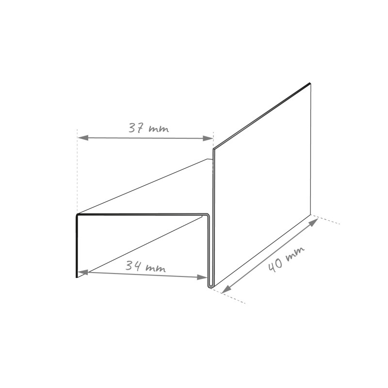 Patte de fixation en alu pour habillage de bandeau - Aluhome