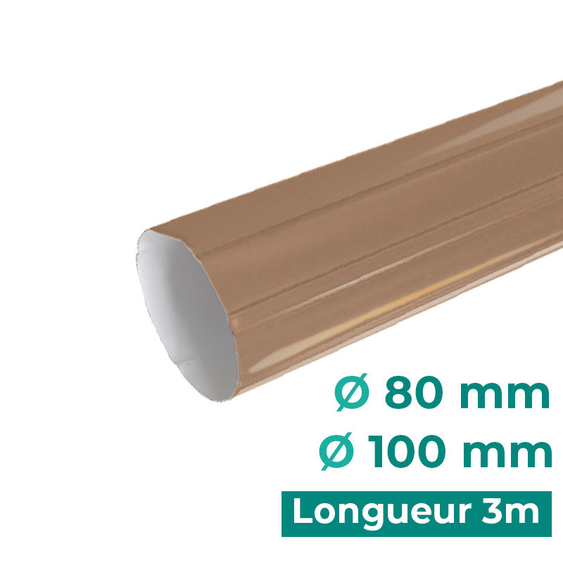 Descente 3m circulaire Ø80 et Ø100 cuivre C9