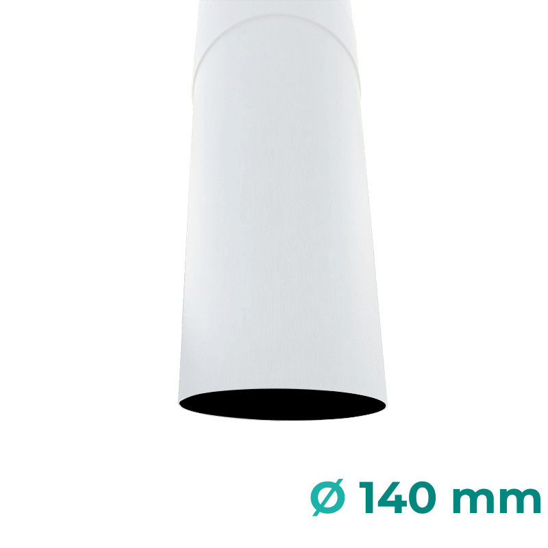 Descente circulaire diamètre 140mm en alu 2m blanc