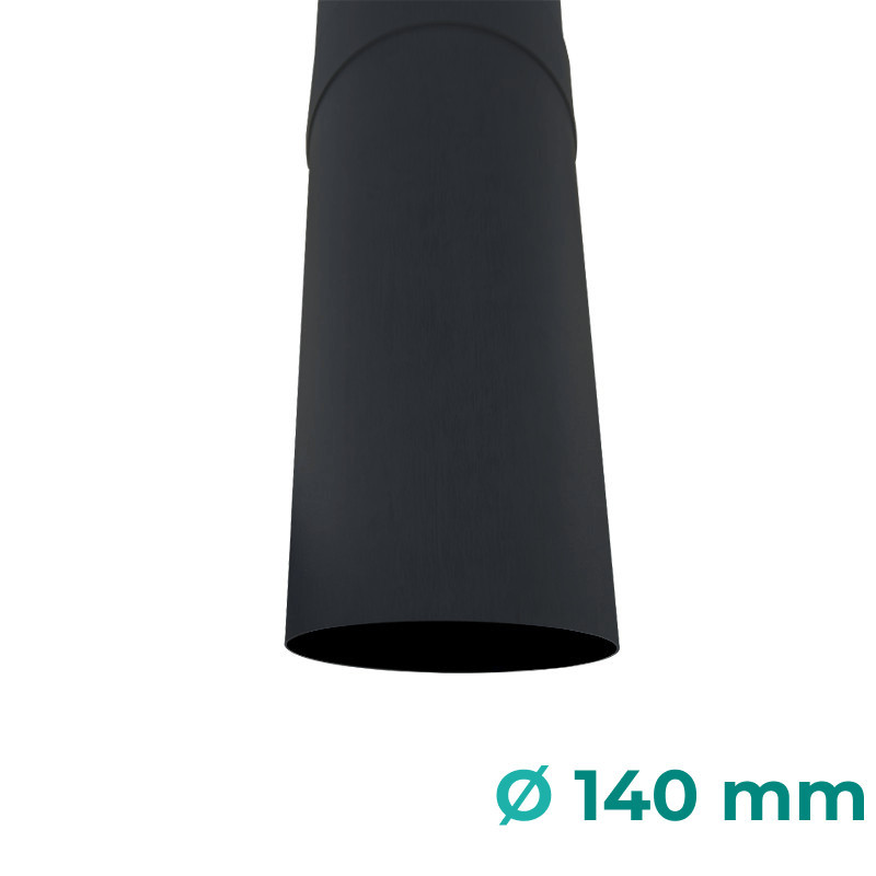 Descente circulaire diamètre 140mm en alu 2m noir