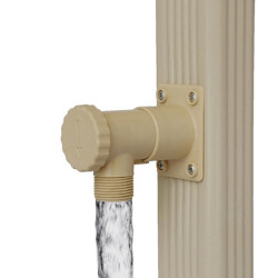 Récupérateur d'eau pour gouttière rectangulaire sable