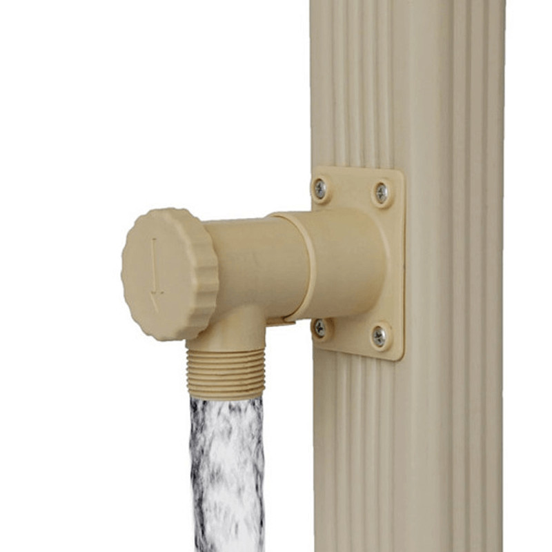 Récupérateur d'eau pour gouttière rectangulaire sable