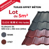 Lot de 5m² de tuiles alu effet béton