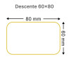 Cuvette de branchement pour descente 60x80mm