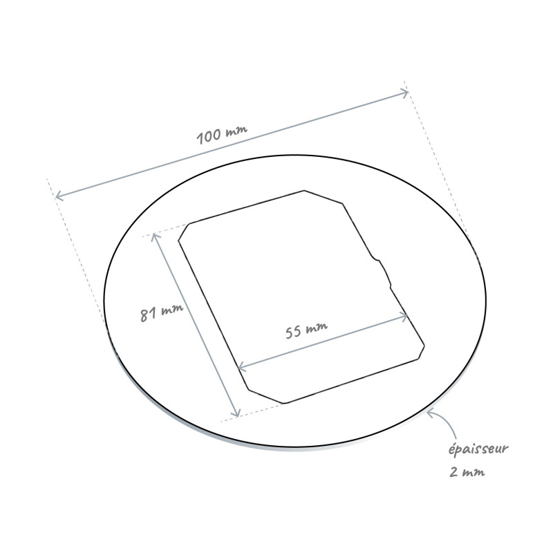 Adaptateur PVC descente 60 x 80 avec sortie Ø100