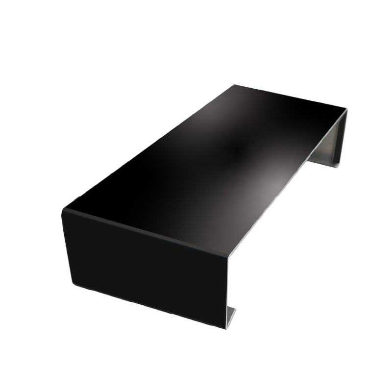 Eclisse spéciale couvertine en alu 210 mm noir RAL9005S
